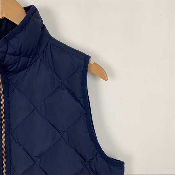 J Crew Navy w Gold Accents Down PufferVest S - Picture 10 of 10